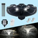 Pond Fountain Aerator,10000 GPH, 8 White LED Lights, Constant and Gradient Dual Modes,time Controller.35’ Power Cord, Classic Crown Spray Pattern 4’x10’for Pond, Lake, Swimming Pool& Water Garden