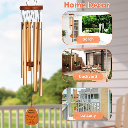 40th Anniversary Wedding Wind Chime with Meaningful Sayings, Happy 40th Anniversary Decorations Romantic Gifts for Couple, Parents, Wife, Husband, Friends, Ruby Anniversary Keepsake
