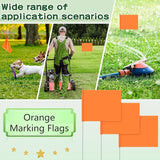 Amylove 300 Pcs Marking Flags 15 x 4 x 5 Inch Marker Flags for Lawn Yard Survey for Lawn Irrigation Landscape Fence Sprinkler Pet Training(Orange)