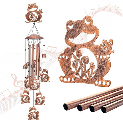 Frog Wind Chimes Outdoor Frog Gifts for Women Men Mom Gardening Birthday Gifts Metal Memorial WindChimes for Outside/Indoors, Lawn, Patio, Yard Art, Garden Decor, Yard Decorations