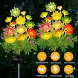 Kohlrabi Solar Garden Lights Outdoor, Upgraded 6 Pack Succulent Solar Lights, Gardening Gifts for Women, Succulent Plant Yard Decor Waterproof for Lawn Patio Pathway