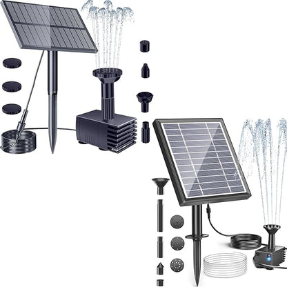 Biling Solar Water Pump Outdoor, Solar Powered Fountain Water Pump for Bird Bath, Garden, Backyard, Pool, Fish Tank