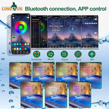 Longrun LED Fountain Light,Waterfall LED Light Strip,Remote and APP Control Waterproof Aluminum LED Lights for Pool Water fall Fountain,Pond Waterfall Spillway Landscape Lighting Decoration(11.22Inch)