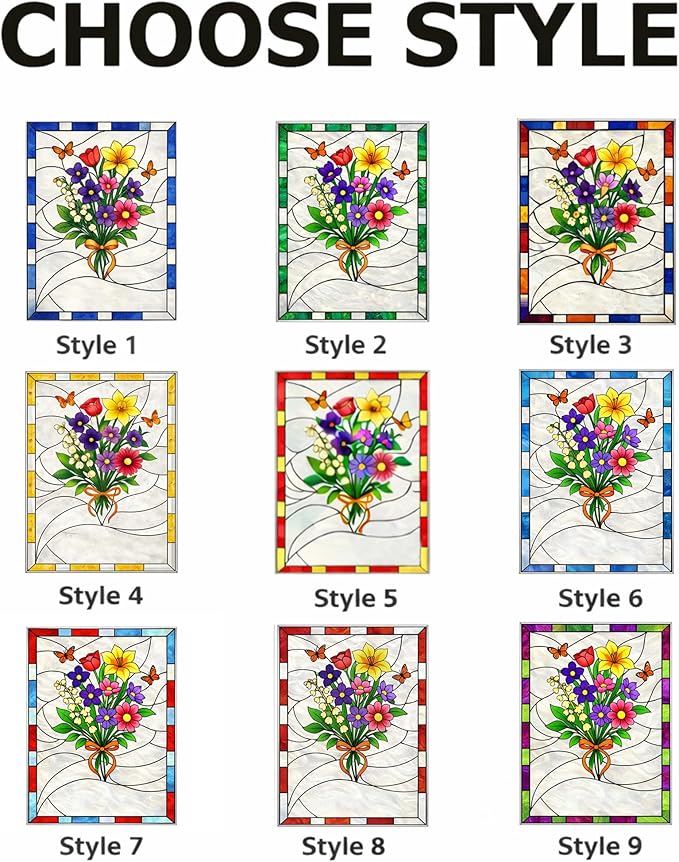 Personalized Grandma’s Garden Stained Glass Suncatcher, Custom Family Birth Flower Stained Glass Suncatcher, Floral Window Hanging, Mother’s Day Keepsake for Grandma