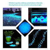 Glow Stones, Glowing in the Dark Pebbles 150pcs for Walkways, Window, Yard Grass, Driveway, Outdoor Decor DIY Decorative Gravel Stones, Fish Tank Decoration (Blue)