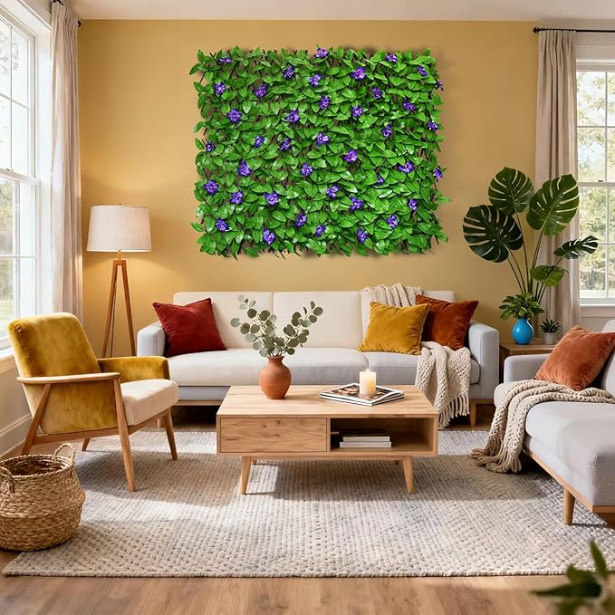 Expandable Fence Privacy Screen for Balcony Patio Outdoor,Decorative Faux Ivy Fencing Panel,Artificial Hedges (Single Sided Leaves)…3
