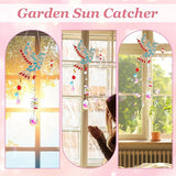 Hummingbird Gifts for Mom Grandma, Crystal Sun Catcher Hanging Indoor Window, Mothers Day Birthday Valentines Day Gifts for Women Bird Lovers, Love Pendant Home Decorations Garden Outdoor (Gold)