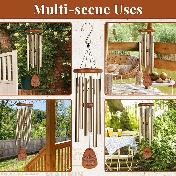 Grandma Gifts for Christmas，Nana 32" Wind Chimes for Grandma Birthday Gift, Bereavement Gifts, Windchimes in Memory of Nana