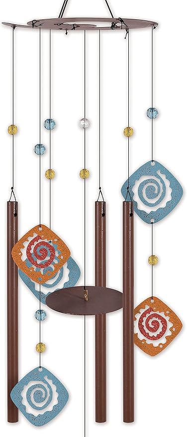 Sunset Vista Designs 93753 Southwest Collection-35-Inch Rustic Metal Wind Chime, Gecko, 35.5" x 8.75" x 5.1"