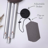 Personalized Wedding Wind Chime, and So Together Wedding Gift, Custom Couple, Newlywed or Anniversary Wind Chime (Brown/Silver)