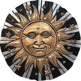 Spoontiques - Garden Décor -Sunface Stepping Stone - 9 5/8" Diameter Decorative Stone for Garden