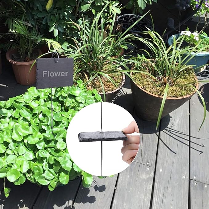 20 Pcs Silver 20cm Plant Label Hooks Markers Label Hanger Garden Plant Sign Stake Rustproof Deformed Garden Sign Hooks Hanging Rods for Flower Planter Plant Container Accessories