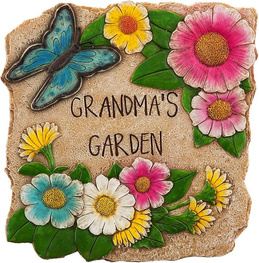 Grandma's Garden Flower and Butterfly Stepping Stone - Outside Décor