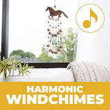 Dawhud Direct 24-inch H Galloping Horse Wind Chimes for Outside Unique - Moon Decor - Galloping Horse Windchimes - Outdoor Decorations - Garden Decoration, Gift for Women, Mom, Grandma, Unisex