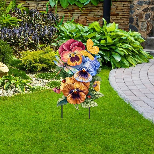 Briarwood Lane Pansy Trio Metal Art
