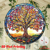Tree of Life Suncatcher 7.87 Inch Sun Catcher Window Hanging Acrylic Stained Glass Suncatchers for Windows Decorations Indoor Outdoor for Home Garden Wedding，Housewarming Gift for Mom