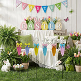 6 Packs Carrot Decorative Garden Stakes Easter Decorations,Cute Carrot Metal Yard Signs,Happy Easter Decorations Outdoor Yard for Spring Home Outside Lawn Front Porch Lawn Backyard Decor