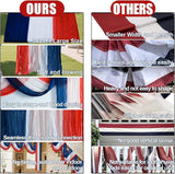 3 * 20ft Patriotic Bunting Banner 4th of July American Bunting Flag Red White and Blue Banner Outdoor Decoration for Independence Day Party Labor Day Veterans Day Memorial Day Porch Yard Door