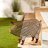 Accent Plus Chicken Wire Pig Sculpture