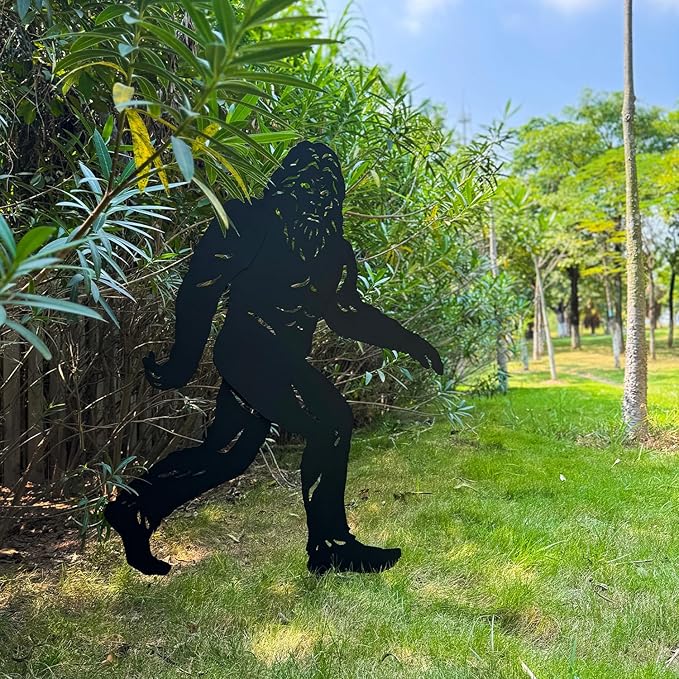 TIGGSY 4ft Bigfoot Metal Outdoor Decor Big Foot Sasquatch Gifts for Men/Women Bigfoot Silhouette Statues for Yard Art, Patio, Lawn, Forests, Garden Decor, Yard Display, Garden Decorations