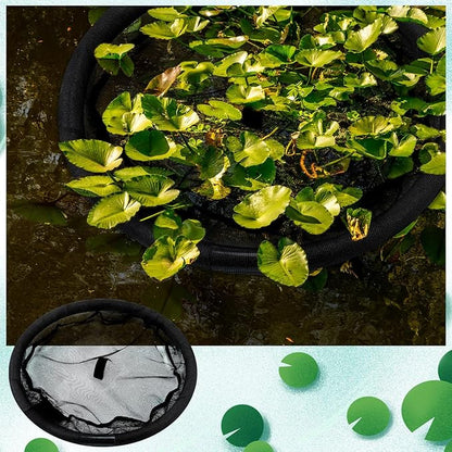 Diameter Fish Barrier Black Flora Round Floating Island Plant Protector for Your Home Pond Protects Fish
