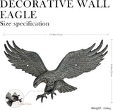 Linton Arts Metal Eagle Wall Decor – Cast Iron Patriotic Decoration Wall Art for Outdoor & Indoor, American Eagle Wall Hanging for Home, Garden, Patio, Door,Garage Decoration