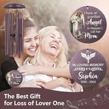 ASTARIN 36" Large Deep Tone Personalized Sympathy Wind Chimes, Memorial Wind Chime for Loss of Mother Father Loved One, Angel Bereavement Gifts Decor Outdoor Patio Garden Graveyard, Produced in USA