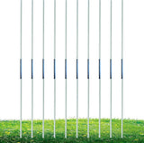 20 Pack 15in Glass Fiber Yard Sign Stakes with 20 Stainless Steel Connectors, 3.5mm Diameter, Adjustable Length for Hollow Board Signage, Outdoor Grass Installation, Durable & Lightweight