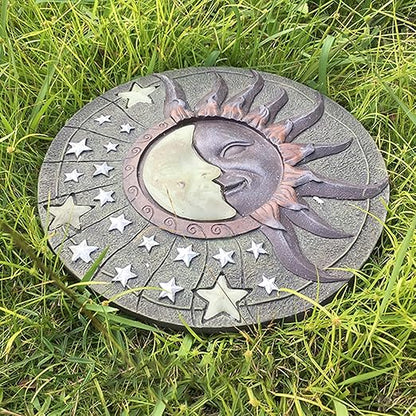 Kunovo Luminous Garden Stepping Stone, Retro Style Outdoor Backyards Pathway Décor Step Stones, Weatherproof Garden Landscaping Decorative Stone (Size : Style6), 58741