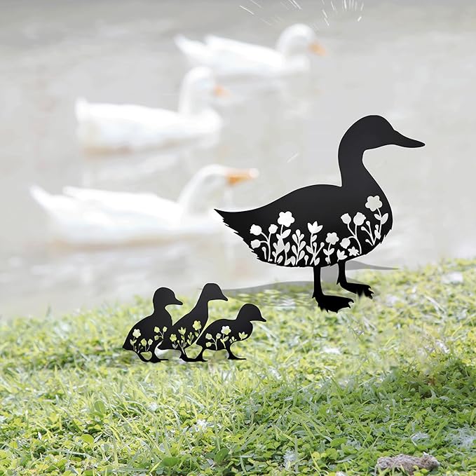 Duck Garden Statue Decor Mallard Duck Statue Decorative Garden Stakes for Yard Ornaments