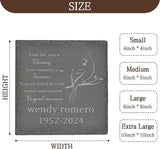 Personalized Memorial Stone Memorial Garden Stone - Sympathy Gifts for Loss of Dad, Mom or Loved One - Bereavement, Remembrance and Condolence Gift - Loved Beyond Words Square