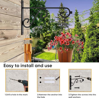 9Inch Plant Hanger Bulk 8Pack Metal Wall Hook,Anti-Rust Indoor Outdoor Wall Hangers for Bird Feeders, Planters, Lanterns, Wind Chimes,Doorplate