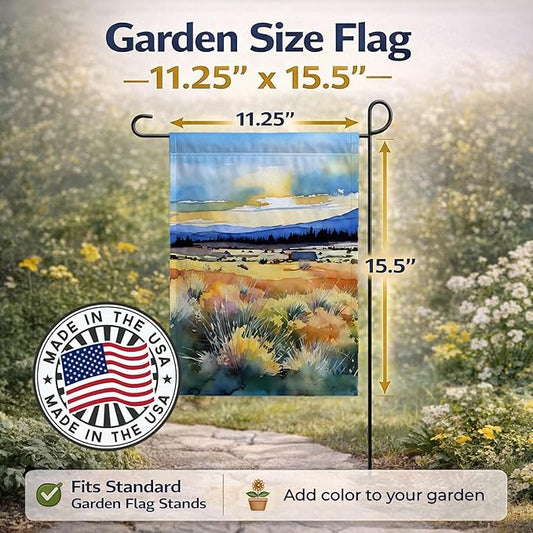 Caroline's Treasures Nevada Sagebrush in Watercolor Garden Flag Mailbox Flag Decorative Yard Flag Banner Outside Patio Artwork Yard Flower Beds, Garden Size, Multicolor