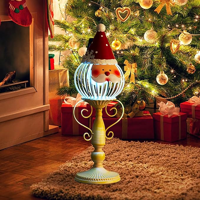 Santa Christmas Solar Lanterns for Outside,Solar Lanterns Outdoor Waterproof, Gift for Garden Pathway Yard Christmas Decorations