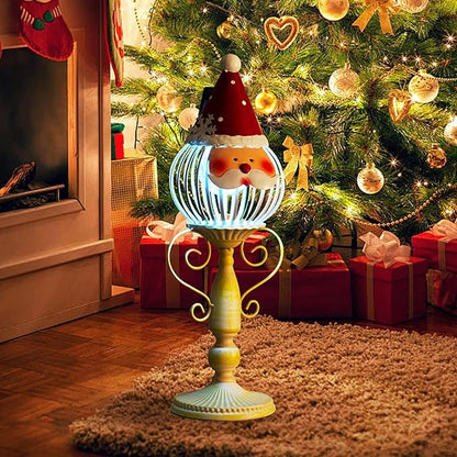 Santa Christmas Solar Lanterns for Outside,Solar Lanterns Outdoor Waterproof, Gift for Garden Pathway Yard Christmas Decorations