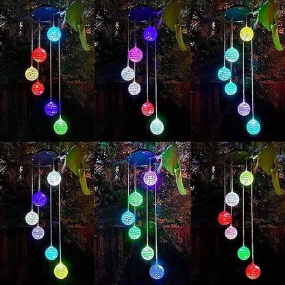 Solar Wind Chimes Outdoor, HeiPen Solar Lights Outdoor Waterproof, Decor for Garden, Trees, Patio, Deck, Birthday Gifts for Women Mom Grandma, Unique Garden Gifts for Women (Disco Ball)