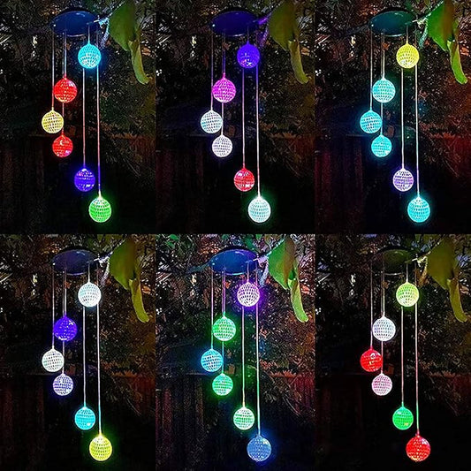 Solar Wind Chimes Outdoor, HeiPen Solar Lights Outdoor Waterproof, Decor for Garden, Trees, Patio, Deck, Birthday Gifts for Women Mom Grandma, Unique Garden Gifts for Women (Disco Ball)