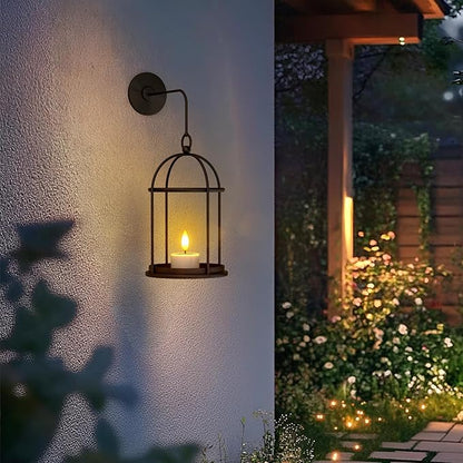 Yme Solar Tea Lights Outdoor Waterproof, 6 Pack Small Rechargeable Flameless LED Flickering Solar Candles with Dusk to Dawn Sensor, Votive Lights for Lanterns Garden Patio Hanging Wedding Party Decor