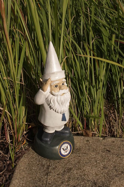 Red Carpet Studios Officially Licensed Military Garden Gnome, 13.25" Tall, United States Navy