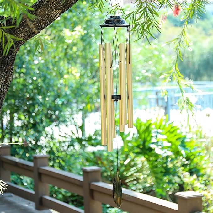 Taman Wind Chimes for Outside, 40”Aluminum Deep Tone Wind Chimes Sympathy Memorial for Loss of a Loved One Condolence Gift Garden Patio Outdoor Home Decoration