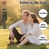 BUoonyer Memorial Sympathy Wind Chimes - Memorial Gifts for Loss of Loved One Mom Grandma, Rose Remembrance Sympathy Commemorative Bereavement Windchimes for Mother Sister Women Outdoor Outside Decor