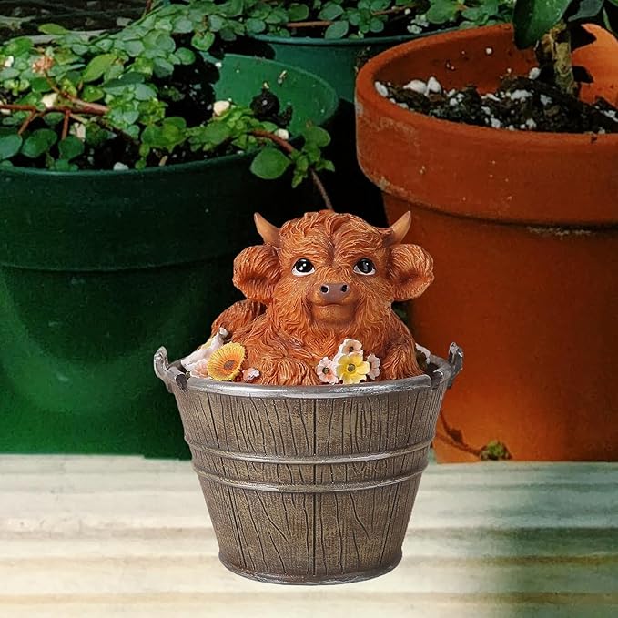 Statue Animal Figurine Creative Unique Collectible Rustic Sculpture Garden Statue for Patio Yard Countryside