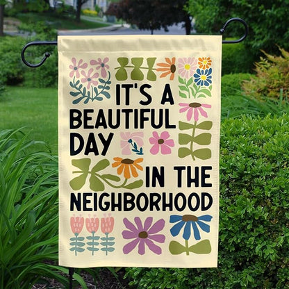 MAIANEY [12"x18"] It’s a Beautiful Day in the Garden Flag – Happy Outdoor Yard Banner, Double-Sided Garden Flag for Spring & Summer Decor, Double Sided, Seasonal Decoration, Farmhouse