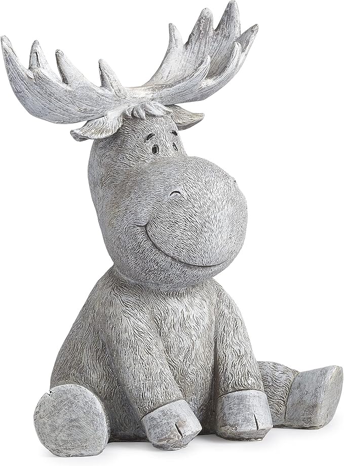 Roman Pudgy Moose 9.5 Inches Height Garden Figurine