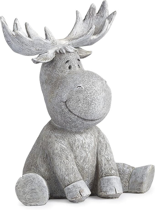 Roman Pudgy Moose 9.5 Inches Height Garden Figurine