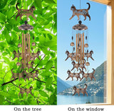 Cats Wind Chimes for Outside/Indoor/Garden/Home/Balcony/Lawn/Tree/Yard/Garden Decoration, Retro Wind Catcher, Hang Cat Decor, Blessing Wind Bells, Memorial WindChimes Gifts for Mom, Grandma, Woman