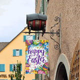 Easter Eggs Garden Flag Seasonal Double Sided 12 x 18 Inch Small Yard Flag for Indoor Outdoor Decor Holiday All Seasons