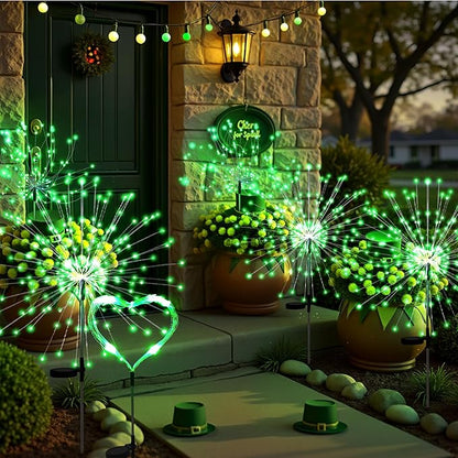 PEVOROS Garden Decor Solar Lights Outdoor,6 Pack 120LED Waterproof Colorful Solar Garden Lights Your Outdoor Decoration,Yard, Patio, Porch,Flower Pot,Pathway,Christmas (Green)