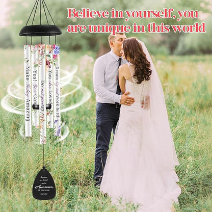 Sometimes You Forget You're Awesome Gifts for Women Large 32in Inspirational Wind Chimes Thank You Appreciation Gift for Mother's Day Graduation Boss Teacher Coworkers Employee Pastor Friend
