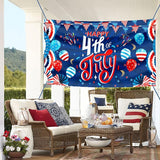 Large 4th of July Decorations Banner Outdoor Patriotic Memorial Day Independence Day Flag71x44 Inch, Flag Day Yard Sign Bunting Background for Photography for Indoor Home House Decor Party Supplies